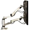 3M ™ Dual Monitor Arm, Grab Monitor to Adjust Height, Tilt, Swivel, Rotate, Holds Monitors Up to 20 lbs. and ≤27" (MA265S)* Monitor Mounts & Stands
