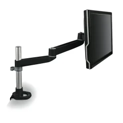 3M Dual-Swivel Monitor Arm, Up to 24" Monitor, Holds Up to 30 lbs., Black (MA140MB)* Monitor Mounts & Stands