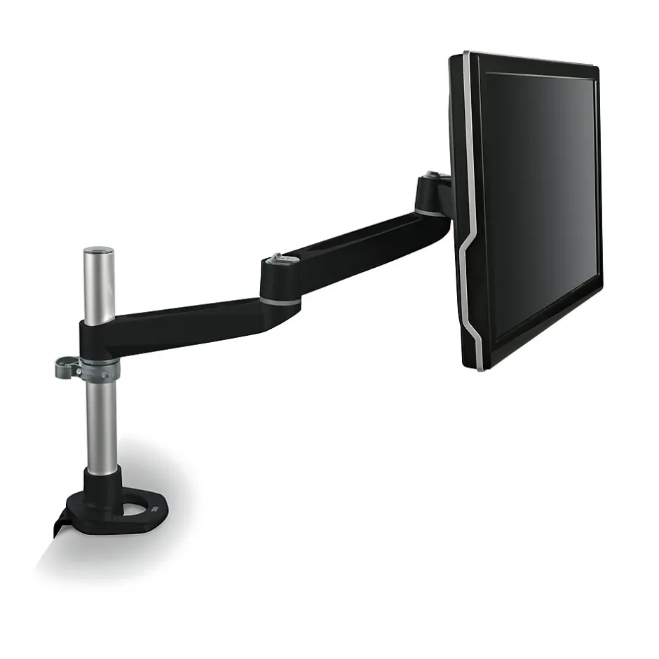 3M Dual-Swivel Monitor Arm, Up to 24" Monitor, Holds Up to 30 lbs., Black (MA140MB)* Monitor Mounts & Stands
