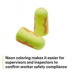 Ear Protection<E-A-R 3M soft Yellow Neon Blasts Earplugs, Uncorded, Poly Bag, Regular Size, 200 Pairs/Case (312-1252)