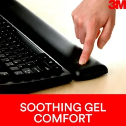 3M Gel Non-Skid Wrist Rest for Keyboards, Black (WR309LE)* Ergonomic Wrist Rests