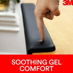 3M ™ Gel Wrist Rest for Standing Desks, Non-Slip Back, Black (WR200B)* Ergonomic Wrist Rests