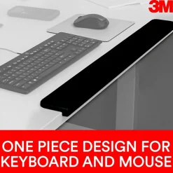 3M ™ Gel Wrist Rest for Standing Desks, Non-Slip Back, Black (WR200B)* Ergonomic Wrist Rests