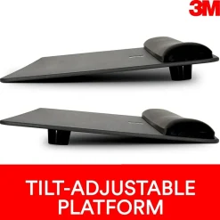 3M Gel Wrist Rest with Platform for Keyboard and Mouse, Gray, Tilt Adjustable, Precise Mouse Pad (WR422LE)* Ergonomic Wrist Rests