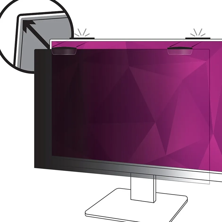3M ™ High Clarity Privacy Filter for 23.8 in Full Screen Monitor with ™ COMPLY™ Magnetic Attach, 16:9, (HC238W9E)