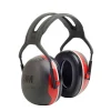 Ear Protection<3M Occupational Health & Env Safety Over-the-Head Earmuffs Black & Red Each