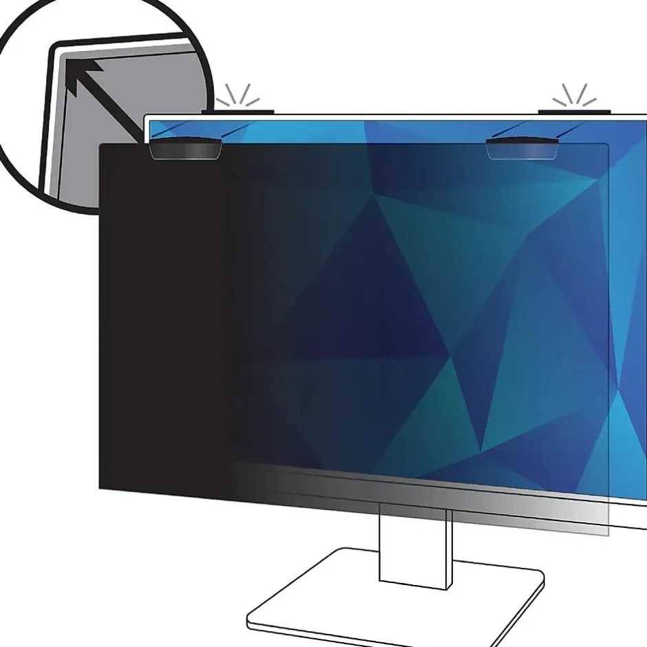 3M Privacy Filter for 23.8 in Full Screen Monitor with COMPLY Magnetic Attach, 16:9 Aspect Ratio (PF238W9E)
