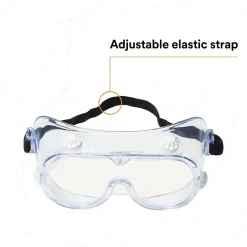 Eye Protection<3M Safety Splash Goggle 334, Clear Lens (40660)