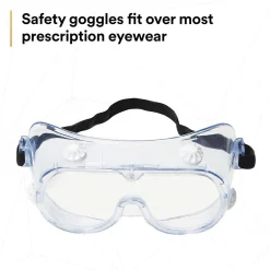 Eye Protection<3M Safety Splash Goggle 334, Clear Lens (40660)