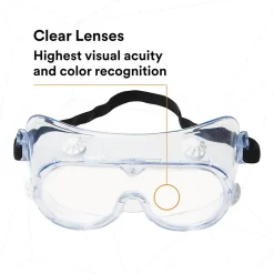 Eye Protection<3M Safety Splash Goggle 334, Clear Lens (40660)