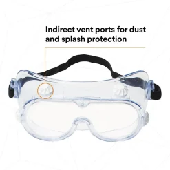 Eye Protection<3M Safety Splash Goggle 334, Clear Lens (40660)