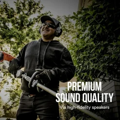 Ear Protection<3M WorkTunes Connect and Solar Wireless Bluetooth Hearing Protector, 26 dB, Black (90573-DC)