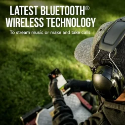 Ear Protection<3M WorkTunes Connect and Solar Wireless Bluetooth Hearing Protector, 26 dB, Black (90573-DC)