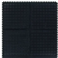 Floor Mats<M + A Matting M+A Matting Hog Heaven III Comfort Anti-Fatigue Mat, 21.875" x 18", Black Side (447102100)