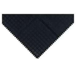 Floor Mats<M + A Matting M+A Matting Hog Heaven III Comfort Anti-Fatigue Mat, 3.32' x 3.32', Black Corner (447203100)