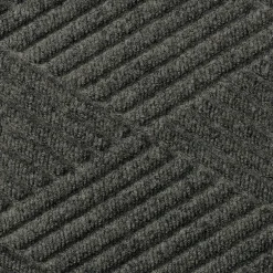 Floor Mats<M + A Matting M+A Matting WaterHog Max Diamond Classic Mat, Universal Cleated, 3' x 16', Black Smoke (230000000000)