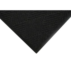 Floor Mats<M + A Matting M+A Matting WaterHog Max Diamond Classic Mat, Universal Cleated, 6' x 6', Black Smoke (22957066070)