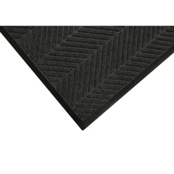 Floor Mats<M + A Matting M+A Matting WaterHog Max Herringbone Classic Mat, Universal Cleated, 3' x 5',Black Smoke (22407035070)