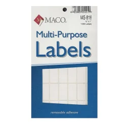 Maco Multi-Purpose Handwrite Labels, Rectangular, 1/2" x 1", Pack Of 1000, 6/Pack (6PK-MS-816) Discount