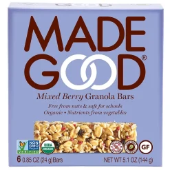 Snacks & Granola Bars<MadeGood Gluten Free Mixed Berry Granola Bar, 0.85 oz., 6 Bars/Box (307-00245)