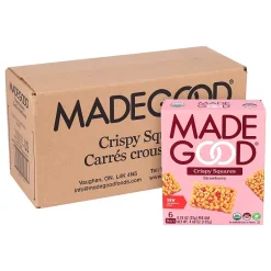Cookies<MadeGood Strawberry Crispy Squares, 0.78 oz, 6/Box, 6 Boxes/Pack (307-00428)