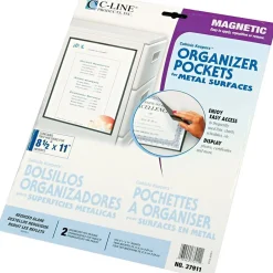 C-Line Magnetic Cubicle Keepers®, Clear Polypropylene, 8 1/2" x 11" Best