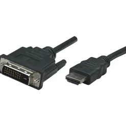 Hdmi Cables<Manhattan 6' 19-Pin HDMI to DVI-D 24+1 Cable, Black (ICI372503)