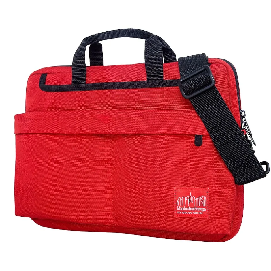 Manhattan Portage Convertible 13" Fabric Water Resistant Laptop Bag, Red (1731 RED) Sale