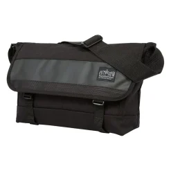 Manhattan Portage Fabric/Vinyl Casual Messenger Bag, Black (1661-BL BLK)
