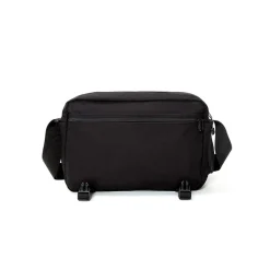 Manhattan Portage Red Label Delancey Fabric Casual Messenger Bag, Black (1467 BLK)