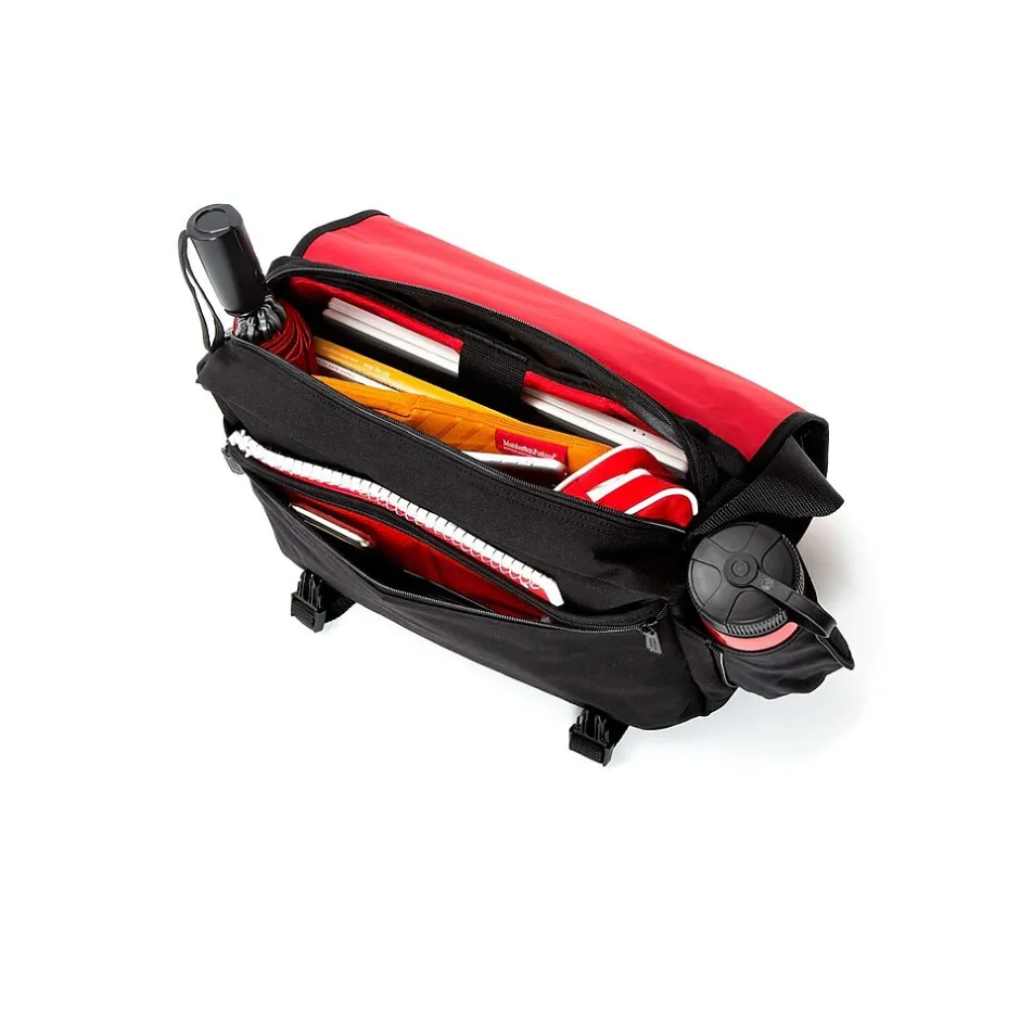 Manhattan Portage Red Label Delancey Fabric Casual Messenger Bag, Black (1467 BLK)