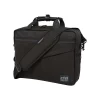 Manhattan Portage Second Avenue Fabric Water-Resistant Briefcase, Black (1741-BL BLK)