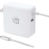 Manhattan Power Delivery Wall Charger with Built-in USB-C Cable, 60-Watts, White, (180245)
