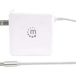 Manhattan Power Delivery Wall Charger with Built-in USB-C Cable, 60-Watts, White, (180245)