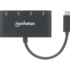 Usb Hubs<Manhattan SuperSpeed 4-Port USB 3.0 Hub, Black (ICI162746)