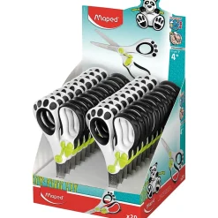 Maped 5" Koopy Spring-Assisted Educational Scissors, Blunt Tip, Black/White Handle, Pack of 20 (MAP137910) Hot