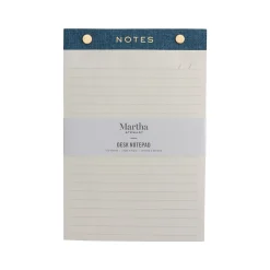 Martha Stewart Desk Notepad, Wide-Ruled, 5.5" x 8.25", Navy, 150 Sheets/Pad (MS110G) Discount