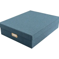 Martha Stewart Document Box, Navy Faux Leather (MS110F) Best