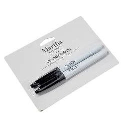 Martha Stewart Dry Erase Marker, Fine Tip, Black Ink, 2/Pack (MS107C) New