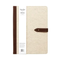 Martha Stewart Faux Leather Padfolio with Buckle Closure, Multicolor (MS101Z)