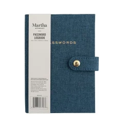 Martha Stewart Password Book, 4" x 5.5", Ruled, 72 Sheets, Navy (MS110H) Outlet