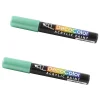 JAM Paper Marvy Uchida Acrylic Paint Markers, Chisel Tip, Metallic Green, 2/Pack (526315MGa) Outlet