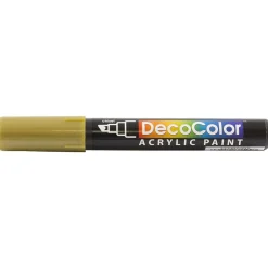 JAM Paper Marvy Uchida Acrylic Paint Markers, Chisel Tip, Gold, 2/Pack (526315GOa)