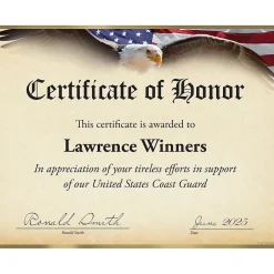 Clearance Great Papers!® Flying Eagle with Gold Foil Certificate, 8.5