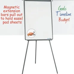 Hot Basic Tripod Melamine Presentation Easel, Black, 22.5" x 42" (BVCEA2300045) Dry Erase