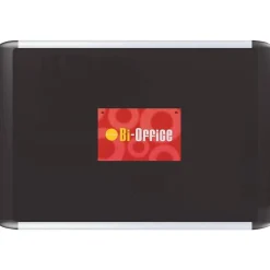 Sale Black Fabric Bulletin Board, Aluminum Frame, 24"H x 36"W Bulletin