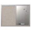 Outlet Combo Lacquered Steel / Fabric Dry-Erase Whiteboard, Wood Frame, 2' x 1.5' (MX04331608) Dry Erase