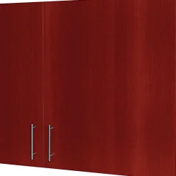 Discount ? Conference Cabinet, 48"H x 48"W x 5"D, Cherry Frame/White Surface Dry Erase