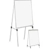 Hot Silver Easy Clean Melamine Dry-Erase Whiteboard, Aluminum Frame, 3' x 2' (BVCEA2300335MV) Dry Erase