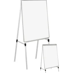 Hot Silver Easy Clean Melamine Dry-Erase Whiteboard, Aluminum Frame, 3' x 2' (BVCEA2300335MV) Dry Erase